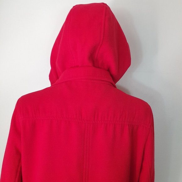 NWOT Katies duffle jacket trench coat Sze 14 Red hooded NEW overcoat Retro - Picture 5 of 7